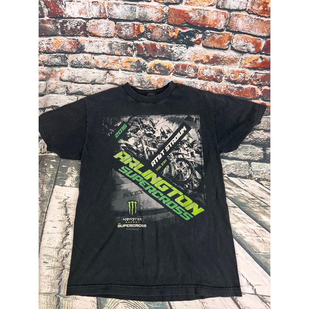 Monster Energy AMA Supercross Arlington 2016 AT&T Stadium Racing T-Shirt Black M